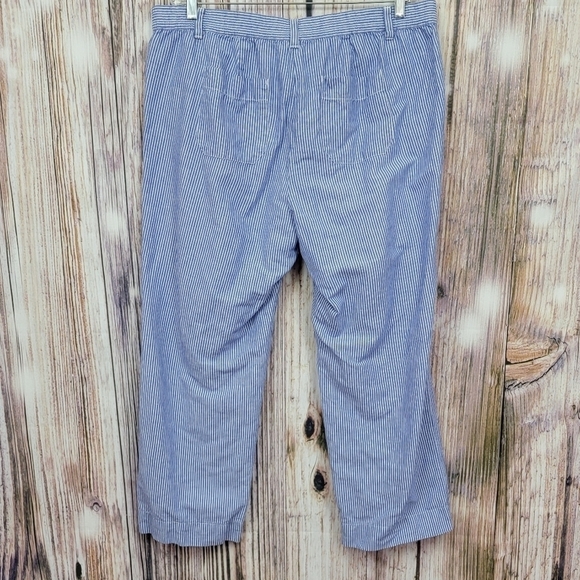 Talbots Linen Stripe The Easy Drawstring Pant - Picture 5 of 12